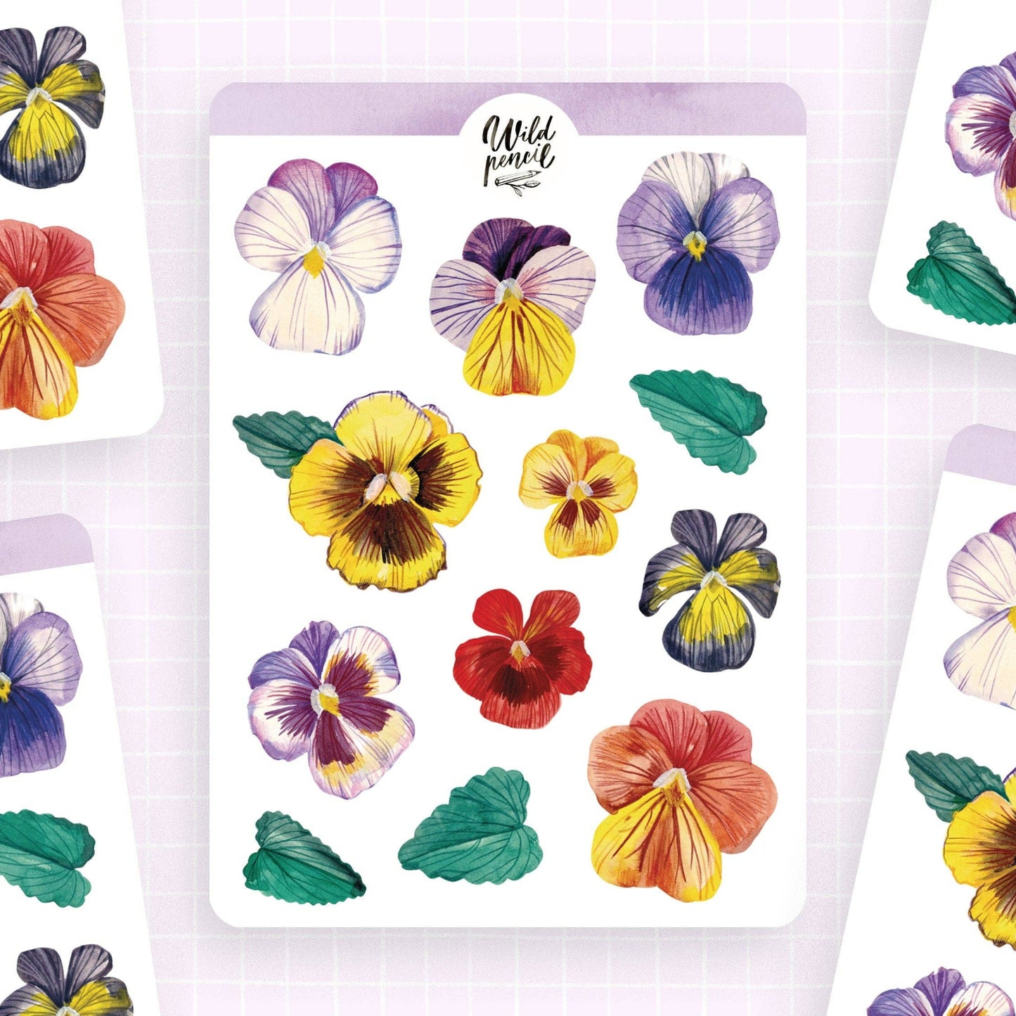 Pansies Sticker Sheet