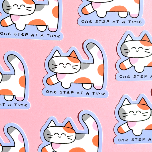 One step at a time sticker