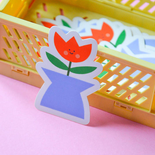 Tulip in a vase sticker