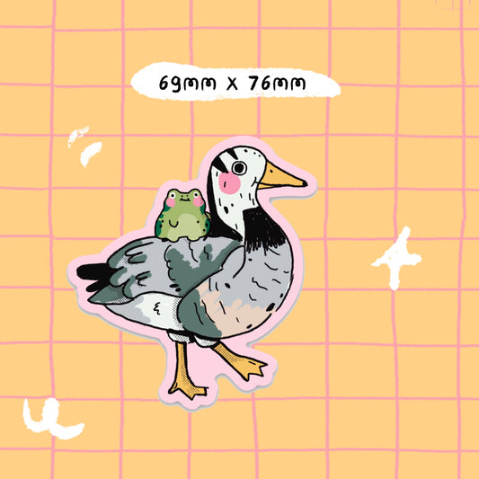 Frog and Goose Besties Vinyl sticker