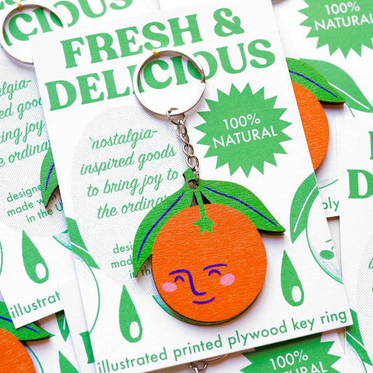 Cheeky Orange Keyring