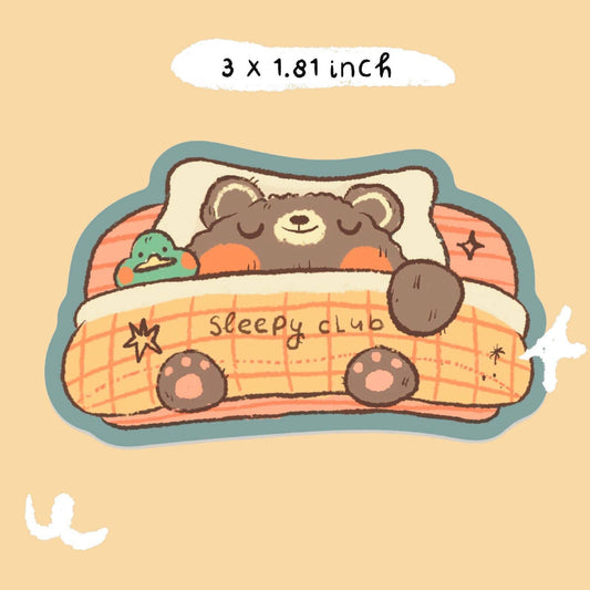 Sleepy Bear Vinyl Sticker