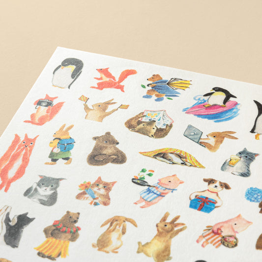 Yuru Log Sticker One Sheet Animals