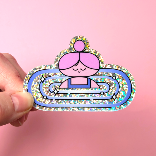 Swimming Glitter Sticker