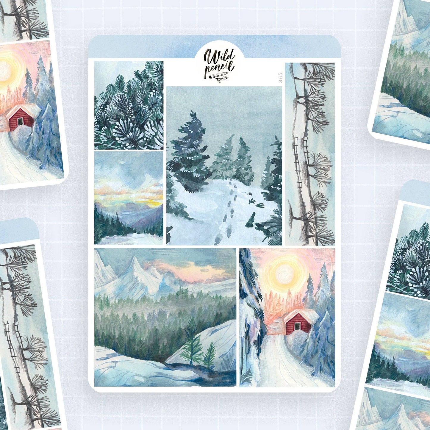 Winter Landscapes Sticker Sheet