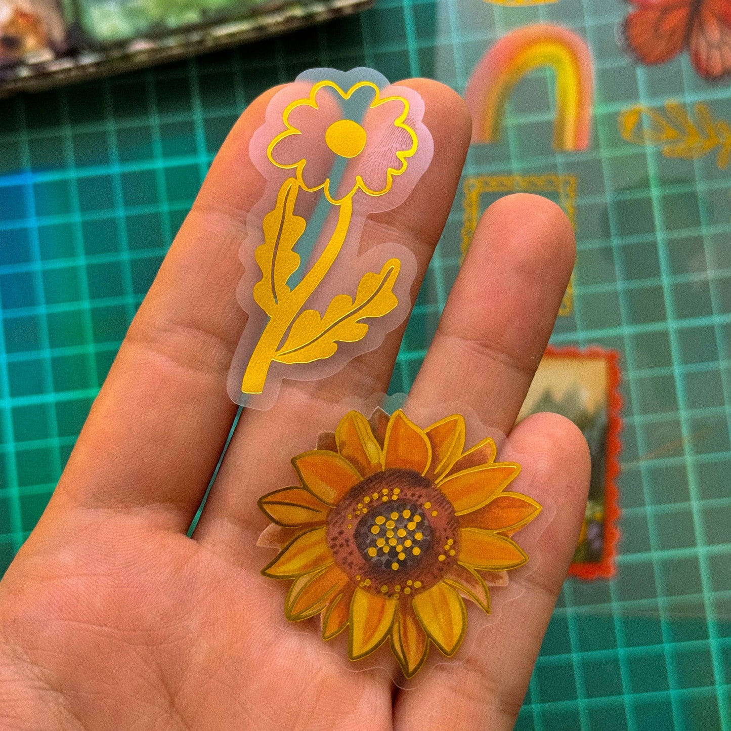 Late Summer Vinyl metallic sticker sheet