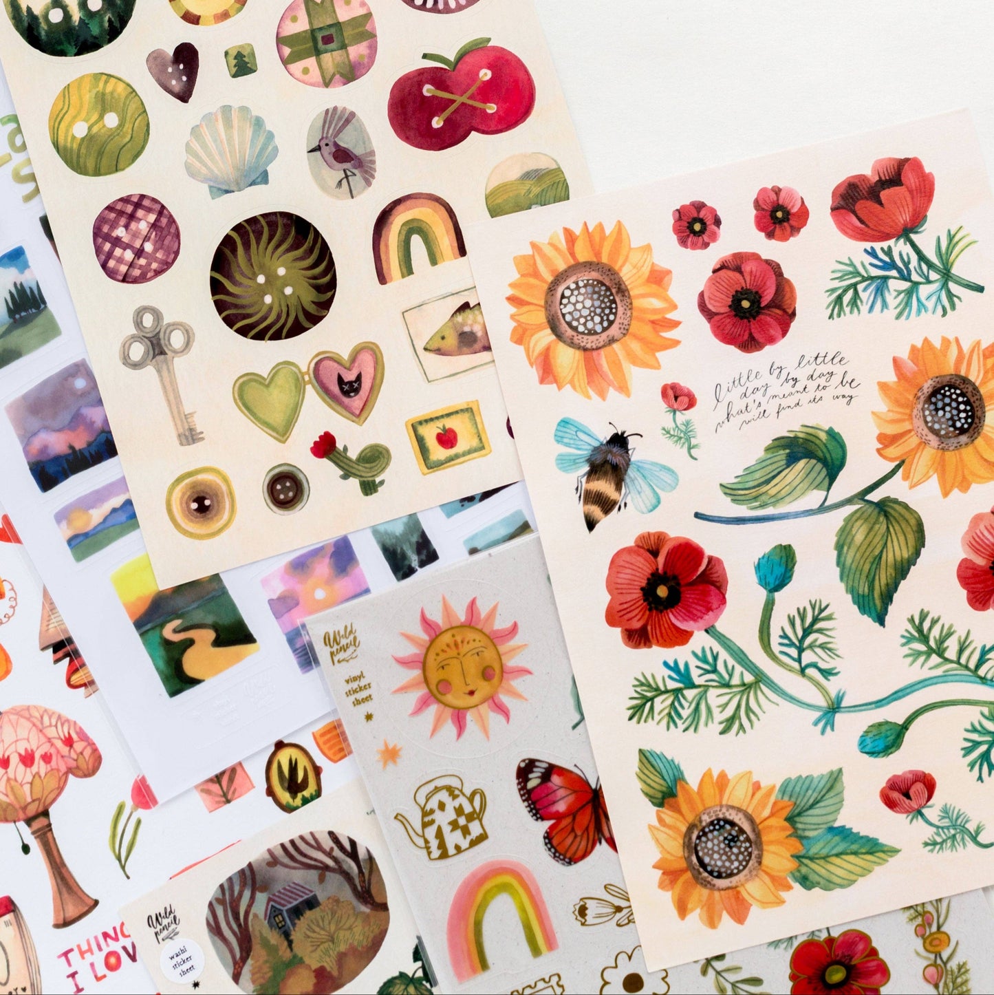 Sunflowers Washi sticker sheet