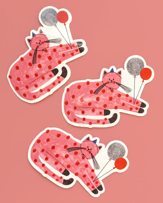 PINK CAT sticker