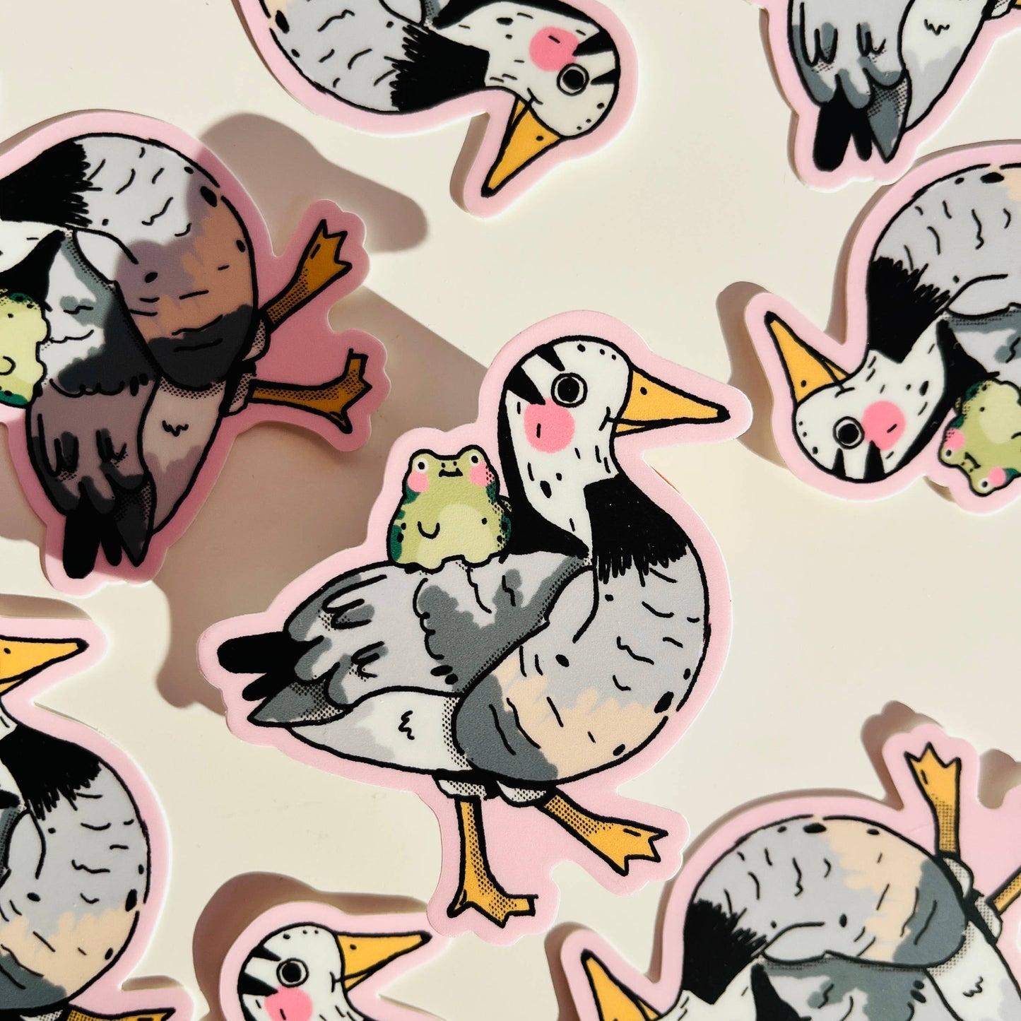 Frog and Goose Besties Vinyl sticker