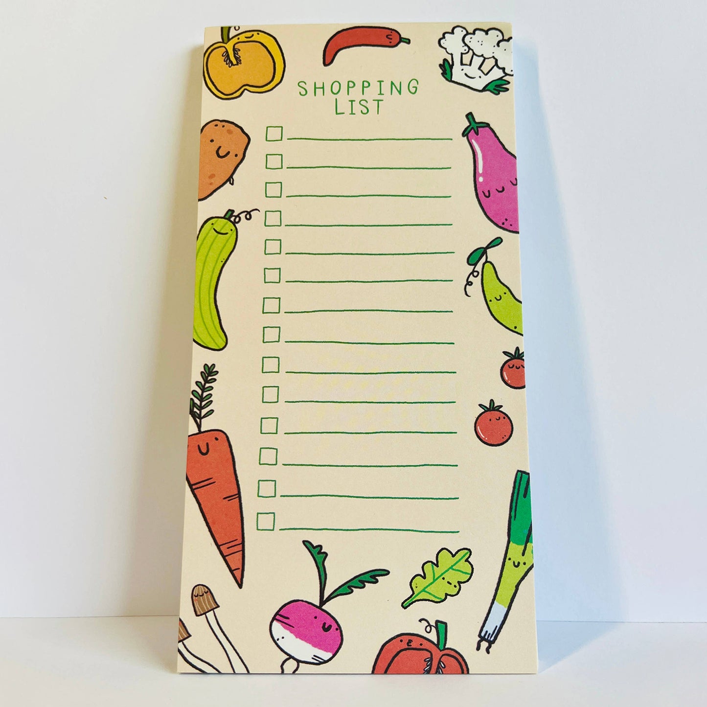 Veggie Shopping List Notepad