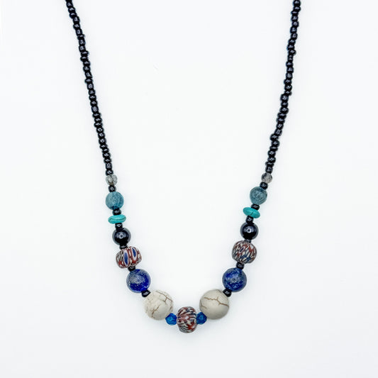 Blue Java Bead Necklace II