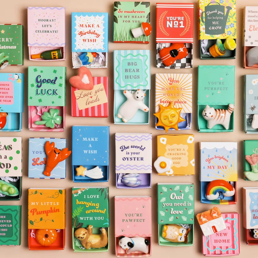 Cat- Tiny Matchbox Ceramic Token