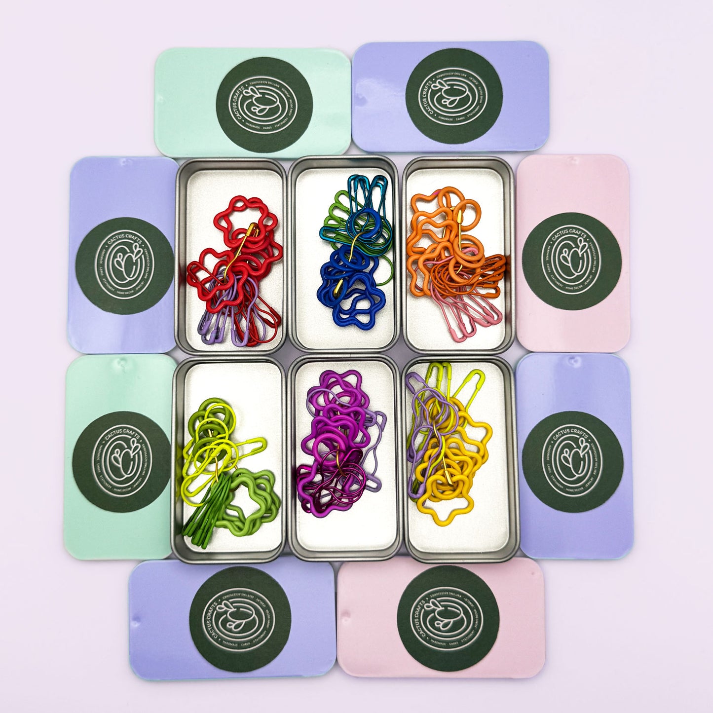 Yellow Mix Stitch Markers