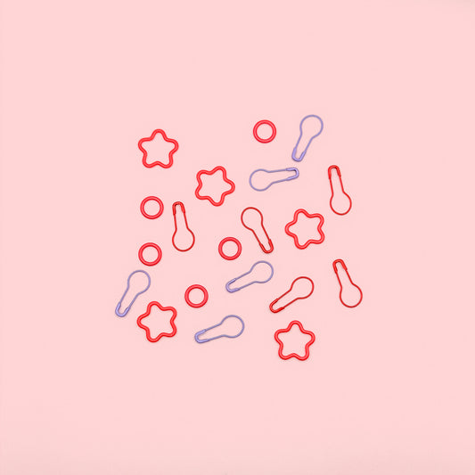 Red Mix Stitch Markers