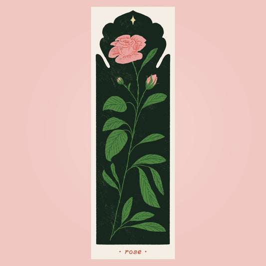 June Birth Flower - Rose Bookmark