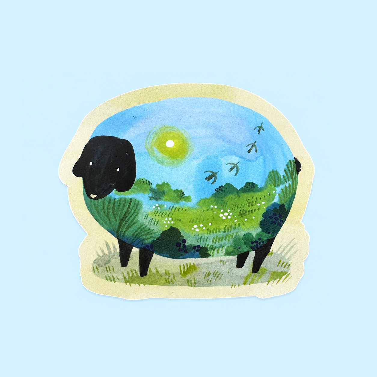 Sheep Meadow Vinyl Sticker