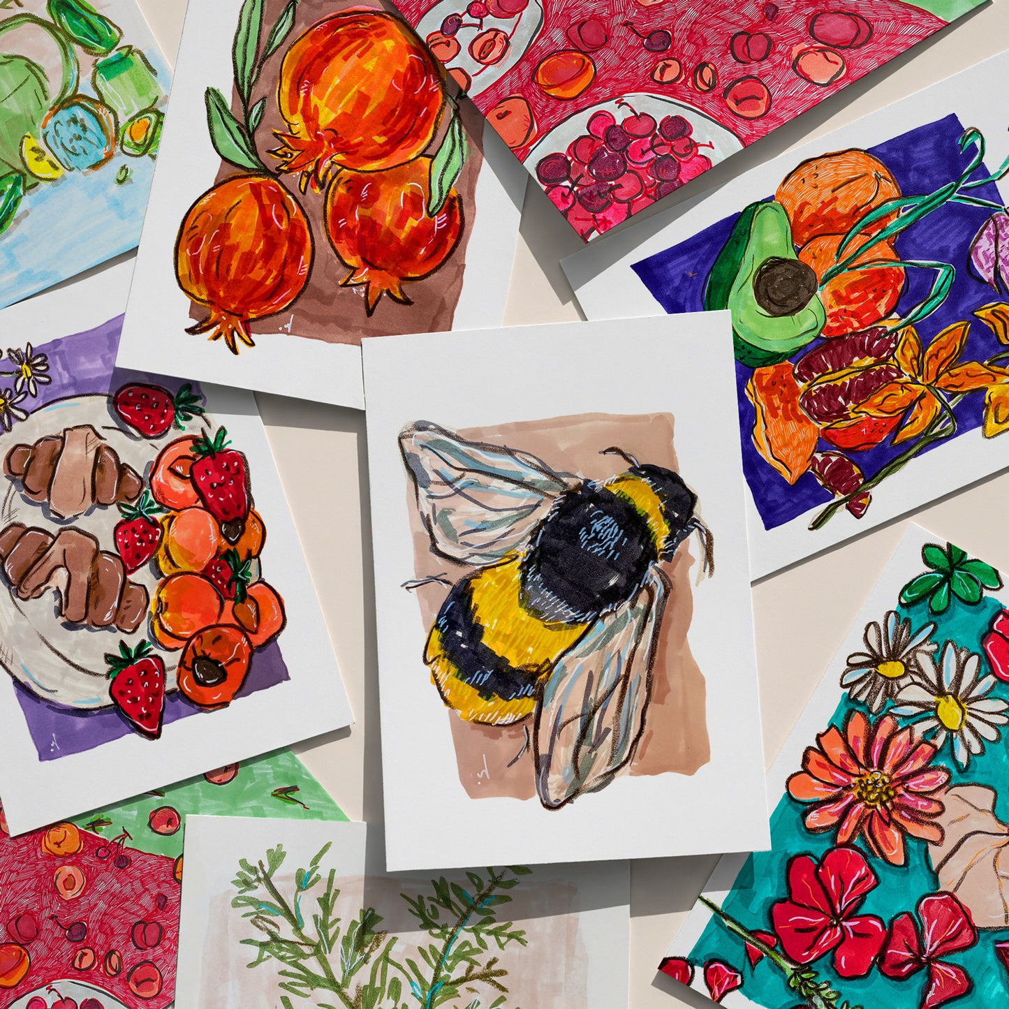 Bee postcard