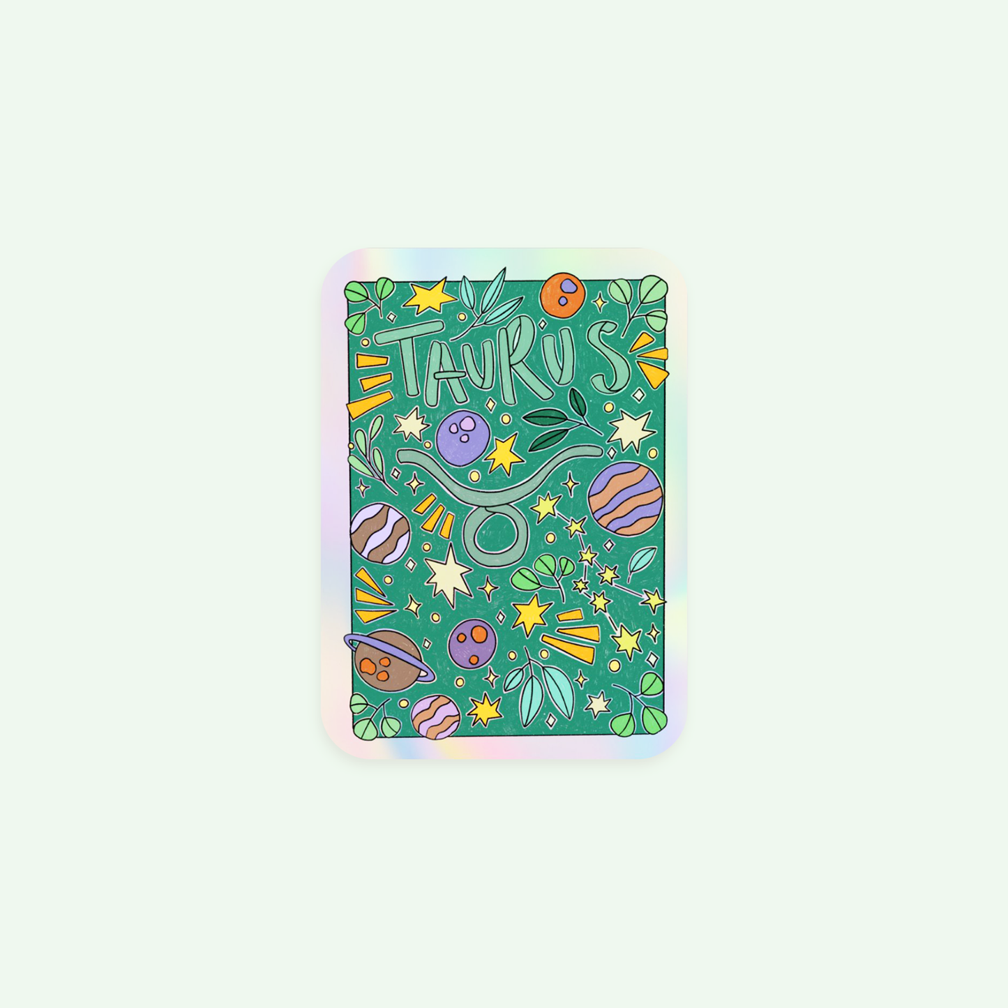 Taurus Holographic Horoscope Sticker