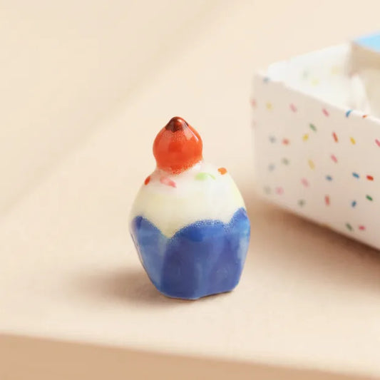 Birthday Cake - Tiny Matchbox Ceramic Token