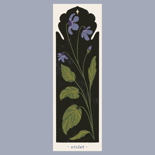 February Birth Flower - Violet Bookmark