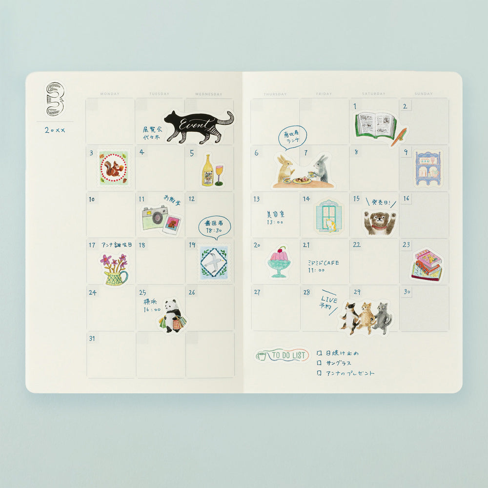 Yuru Log Roll Sticker Stamps