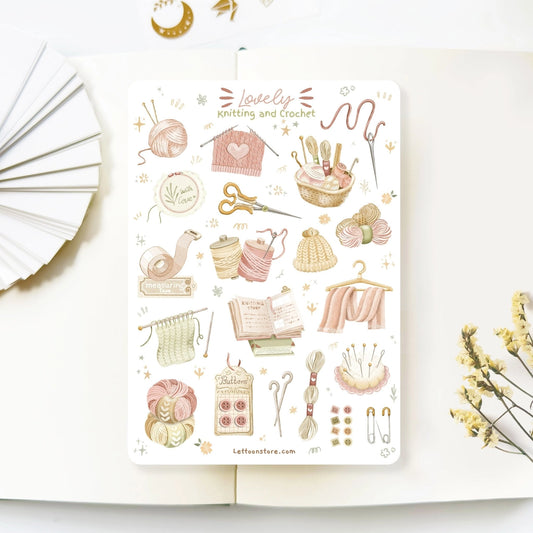 Sticker Sheet - Knitting & Crochet