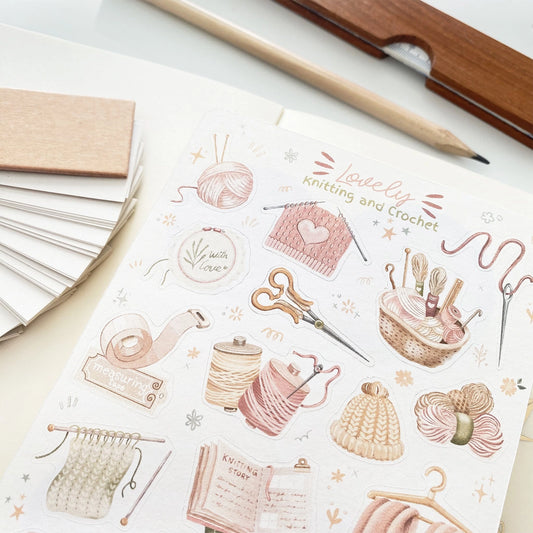 Sticker Sheet - Knitting & Crochet