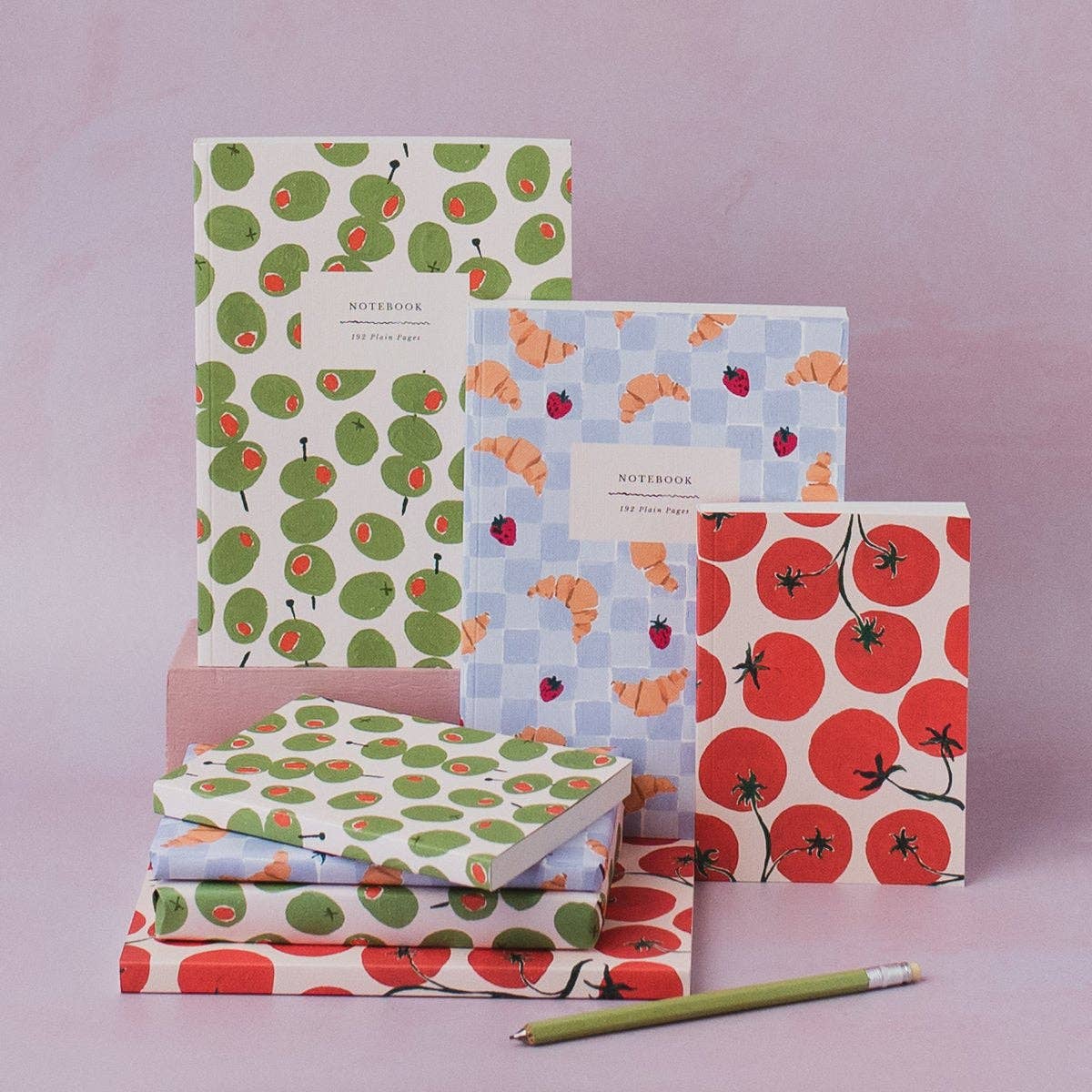 Olives Pocket Notebook | Plain Page Mini Blank Journal