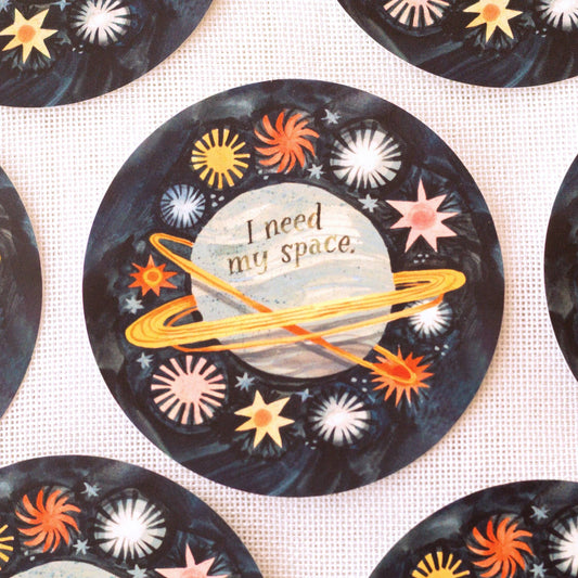 I Need My Space Vinyl Sticker