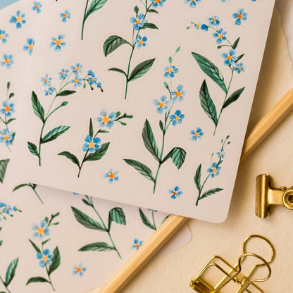 Forget-Me-Not Flowers Sticker Sheet