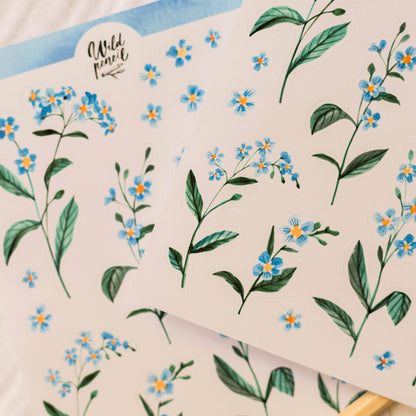 Forget-Me-Not Flowers Sticker Sheet
