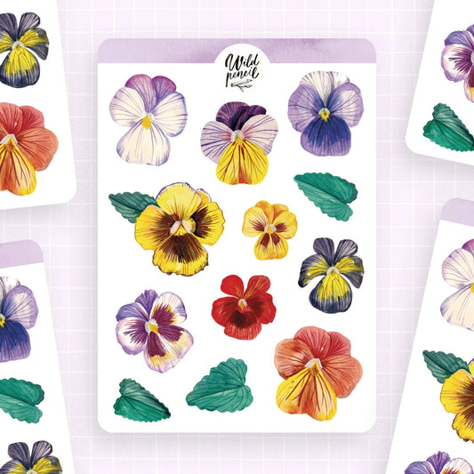 Pansies Sticker Sheet