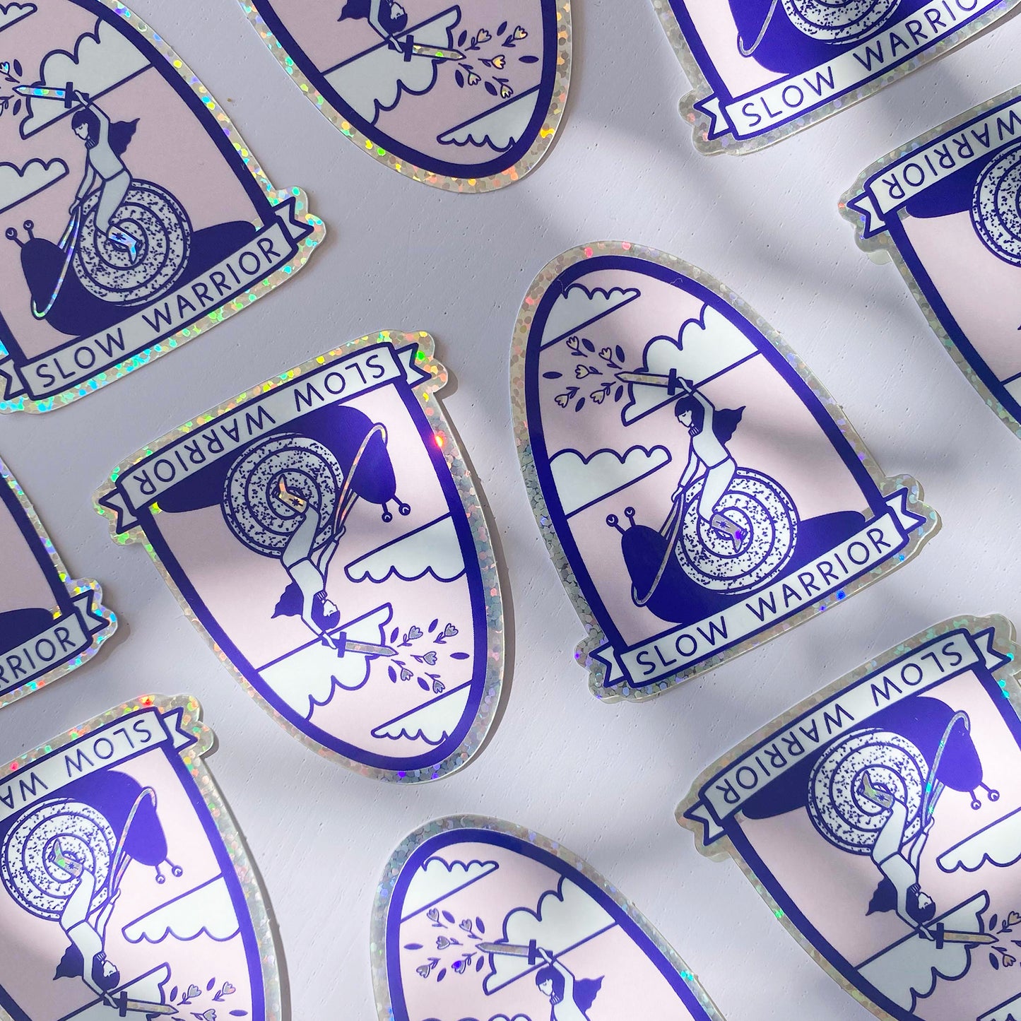 Slow Warrior Vinyl Glitter Sticker
