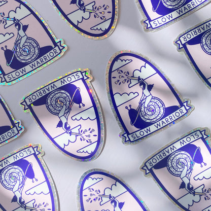 Slow Warrior Vinyl Glitter Sticker
