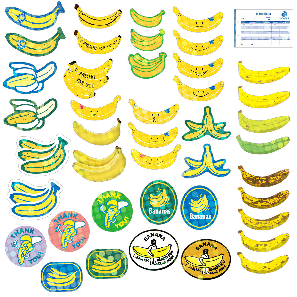 Flake Sticker box - Banana