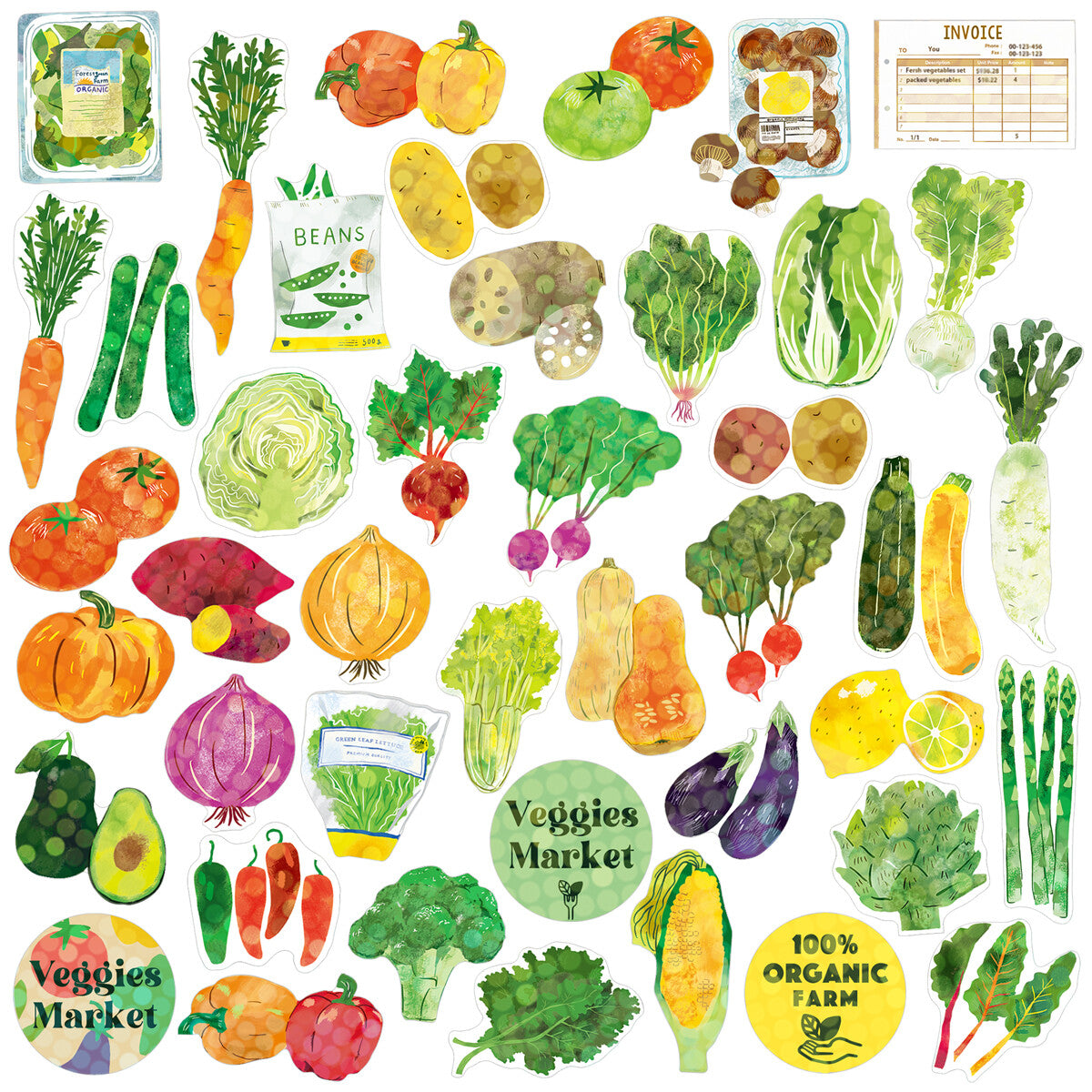 Flake Sticker box - Veggies Market