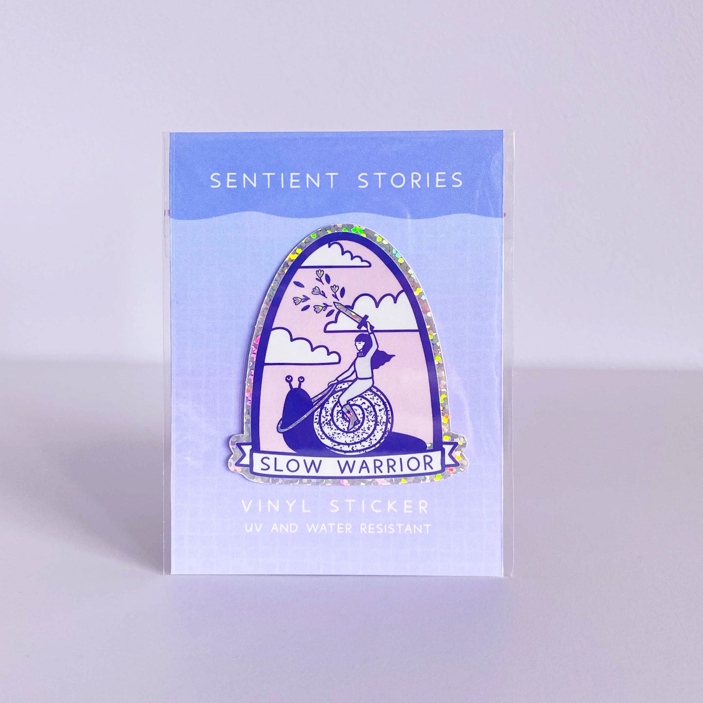 Slow Warrior Vinyl Glitter Sticker