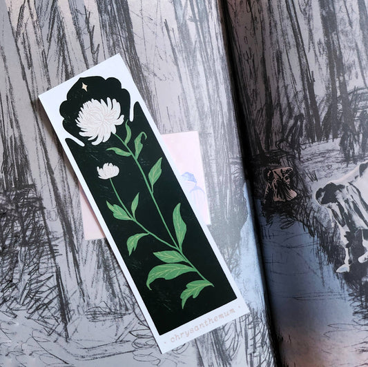 November Birth Flower - Chrysanthemum Bookmark