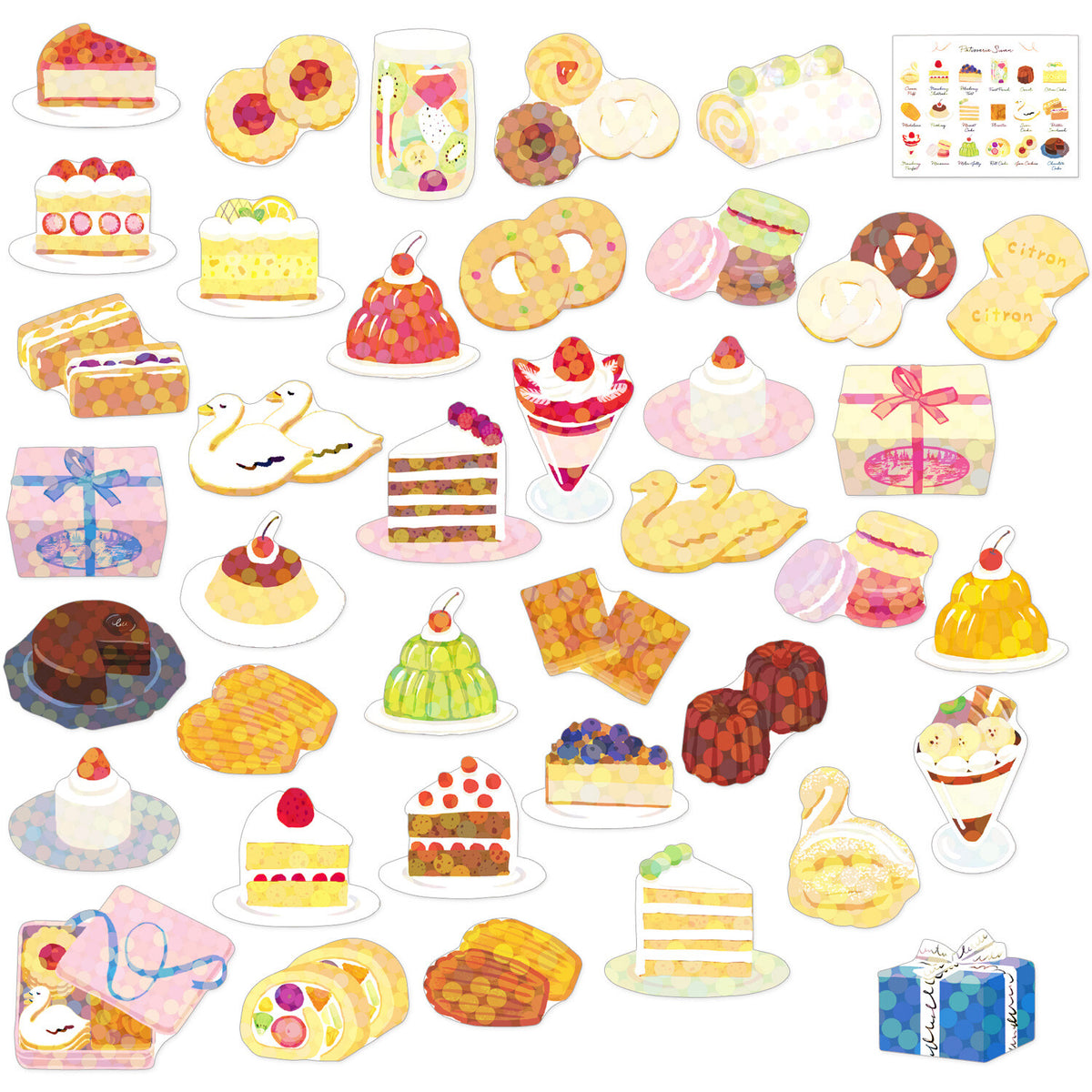 Flake Sticker box - Sweet Pastries