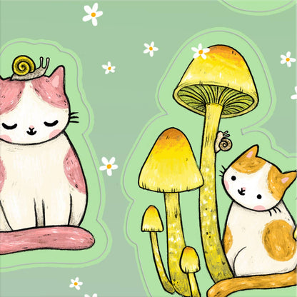 Cats and Snails Sticker Sheet