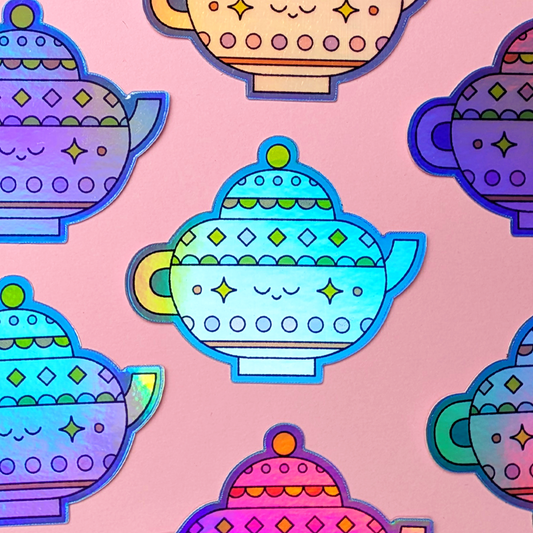 Holographic Teapot Sticker