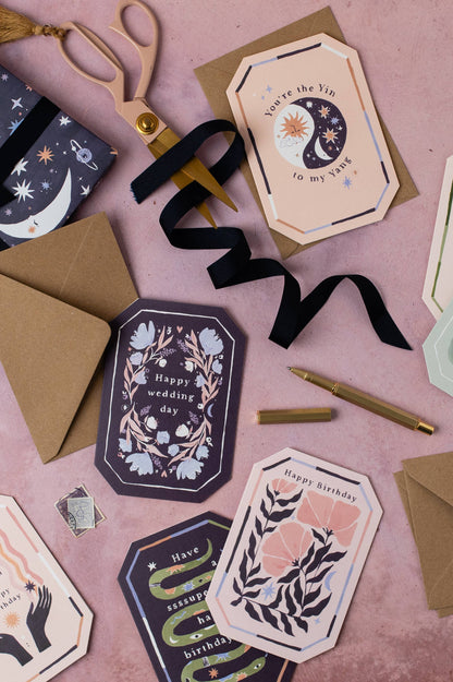 Leafy Floral Birthday Card