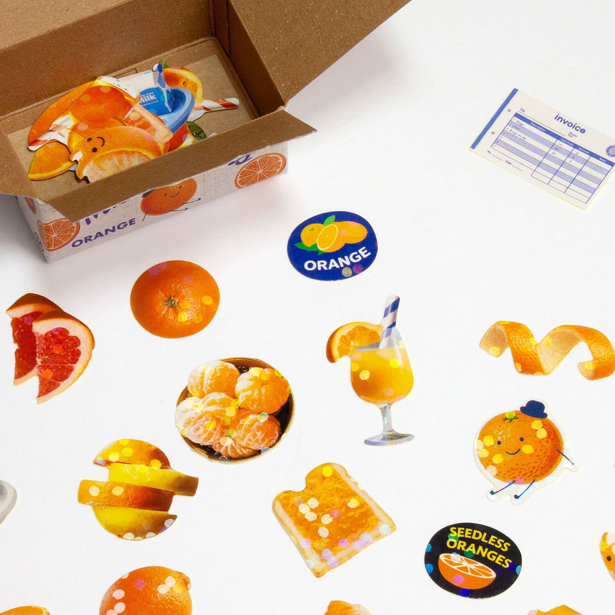 Flake Sticker box - Orange