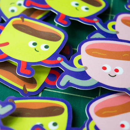 Teacups Vinyl Sticker