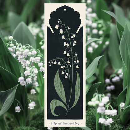 May Birth Flower - Lily of the Valley Bookmark