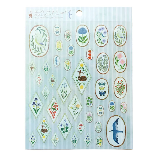 Song Birds And Deer Dream Clear Sticker sheet