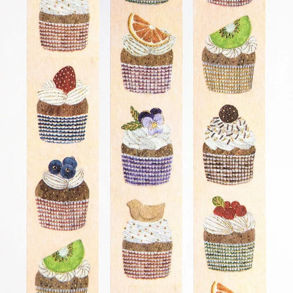 Foil stamped washi tape 3 o'clock snack