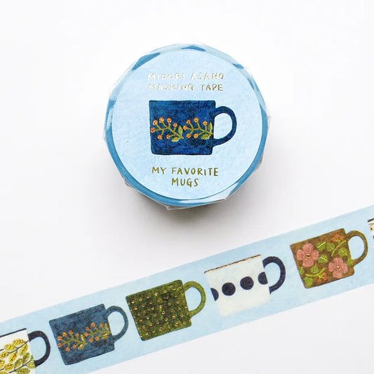 Foil stamped washi tape My Favorite Mugs