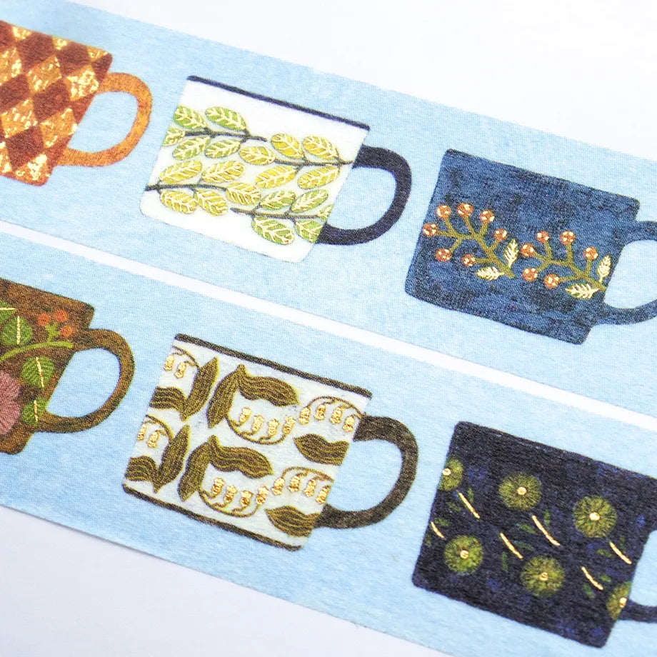 Foil stamped washi tape My Favorite Mugs