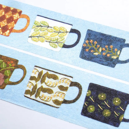 Foil stamped washi tape My Favorite Mugs